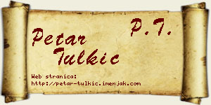 Petar Tulkić vizit kartica